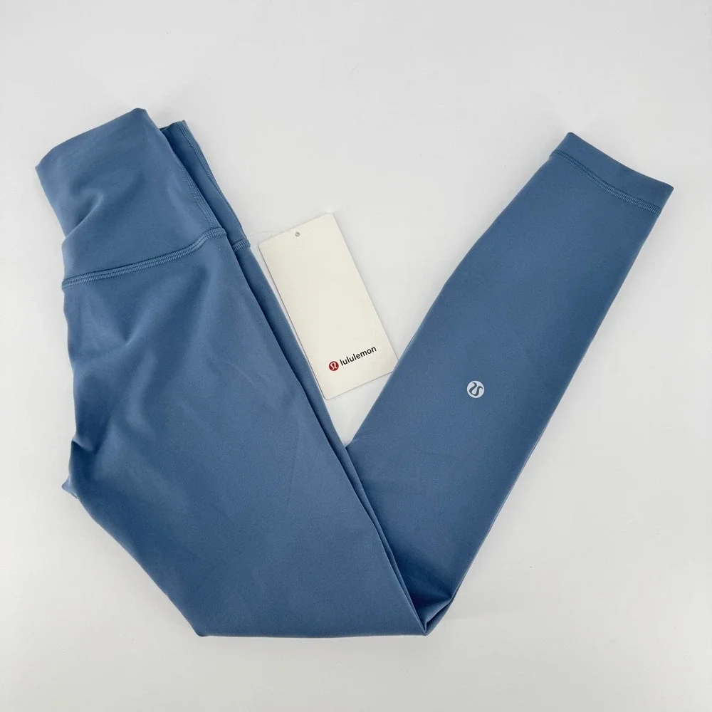 Lululemon Wunder Train HR Tight 28 Steel Blue Leggings LW5HBOS Sz 4 NWT
